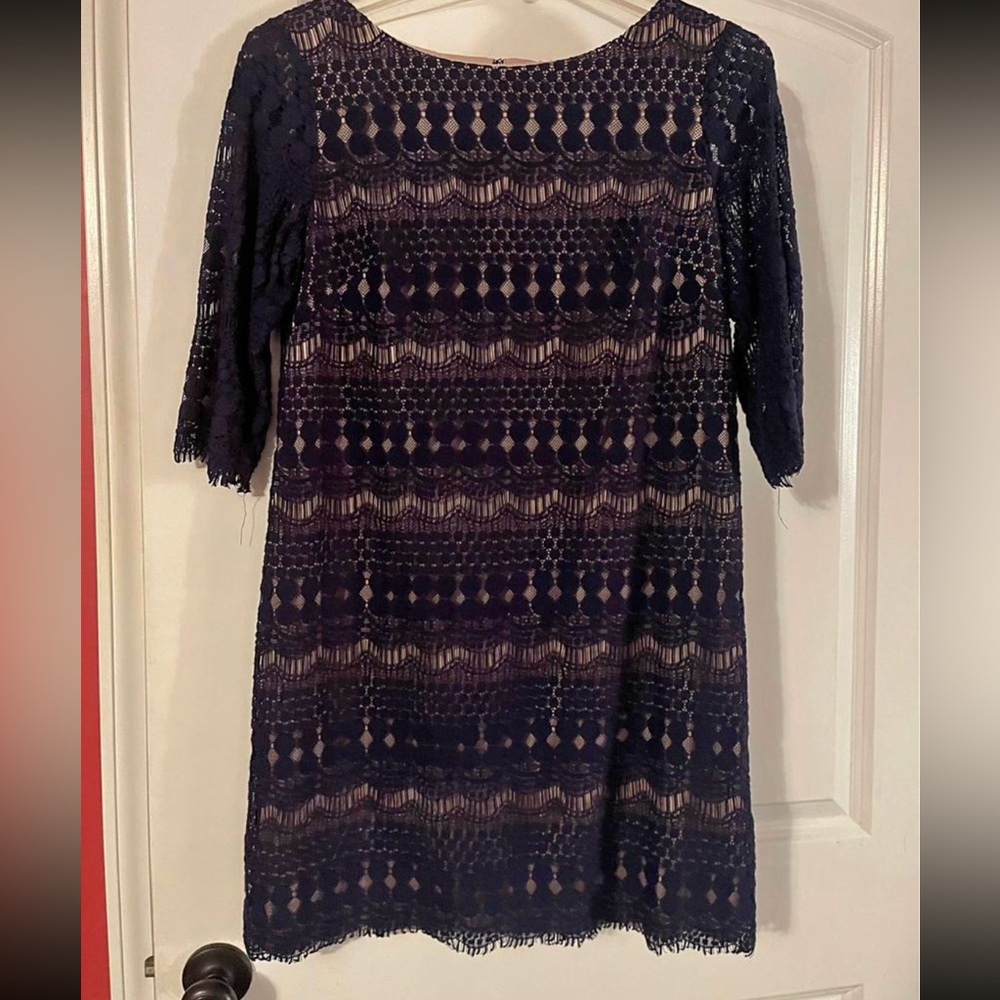 Size 14p navy dress. Worn once.  Excellent condition